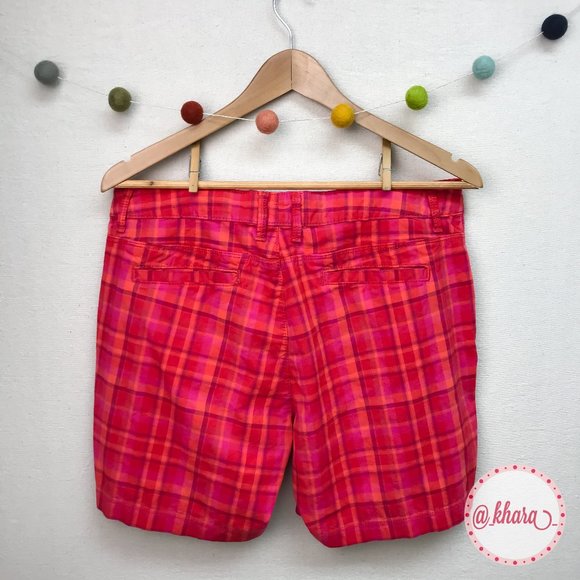 Lee Red Plaid Shorts - Picture 2 of 16